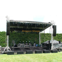 Sistema compacto de estructura de escenario con techo plano para conciertos y actuaciones temporales al aire libre