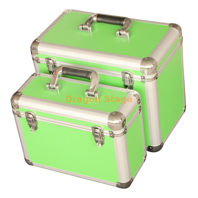 Caja personalizada Party Green con asa Caja de herramientas de aluminio