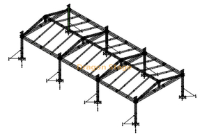 Sistema personalizado el 15x24x6m de la cubierta del tejado del braguero del campo de deporte al aire libre de la escuela