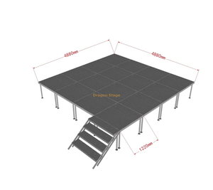 Conjunto de etapa rápida de aluminio de 16 x 16 pies