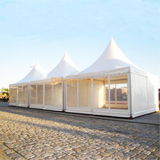 Venta directa de fábrica 5x5m 6x6m Evento al aire libre Gazebo de PVC Carpa pagoda blanca