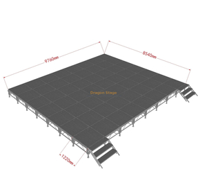 Diseños sencillos de escenarios para eventos al aire libre 9,76x8,54m