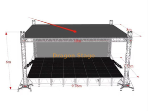 Sistema de armadura de techo plano F34 con soporte de tierra 10x8x6m