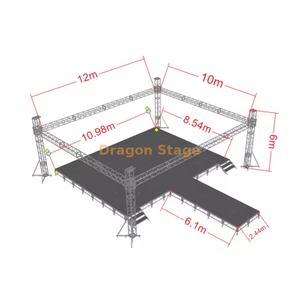 Catwalk de aluminio Show de moda del desfile de la pista de armadura Configuración de armadura 12x10x6m