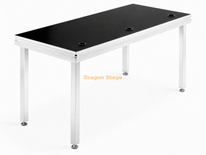 Mesa de DJ móvil de aluminio personalizada de 2200x800x900 mm con ruedas bloqueables