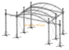 Sistema de armadura de techo curvo de 20x14x10m de ancho para escenarios de eventos grandes