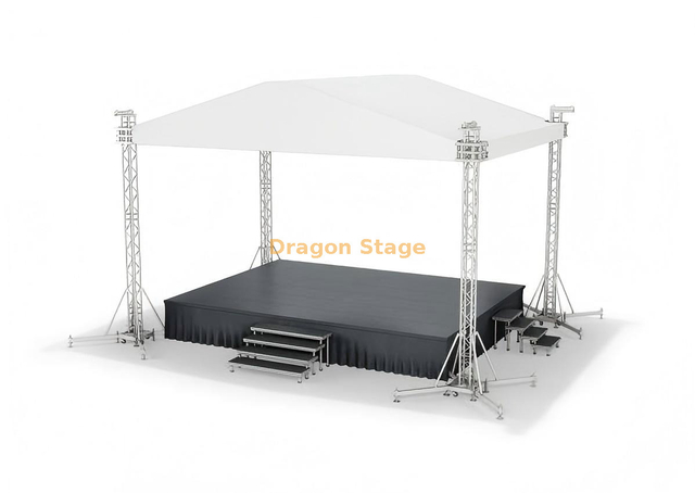 Sistema de diseño de armadura de escenario para eventos al aire libre 9x8x5m