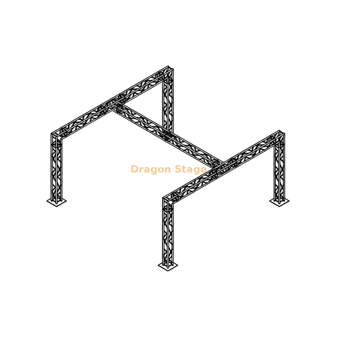 Sistema de armadura de iluminación de escenario móvil de aleación de aluminio de 6x6 m - Pórtico para eventos profesional de alta resistencia de 3 m