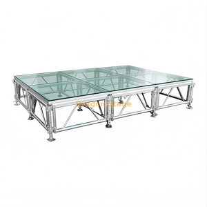 Altura clara de aluminio los 0.4-0.6m de la etapa los 3.66x2.44m de la boda de la decoración del vidrio acrílico