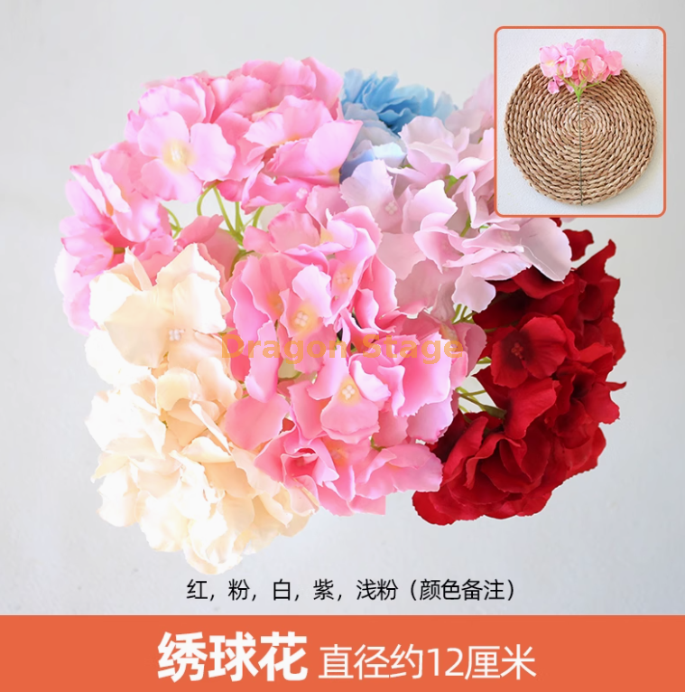 天蓝色 绣球 5 枝颜色备注