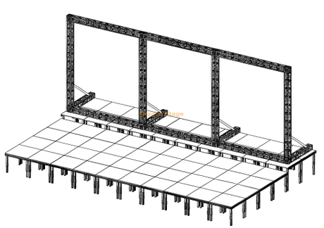 Estructura de soporte de vídeo LED Truss 16x6m