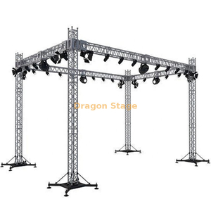 Sistema de armazón de iluminación de aluminio de 8x6x7m (armazón de soporte de suelo con espiga de 290 mm para eventos y conciertos)