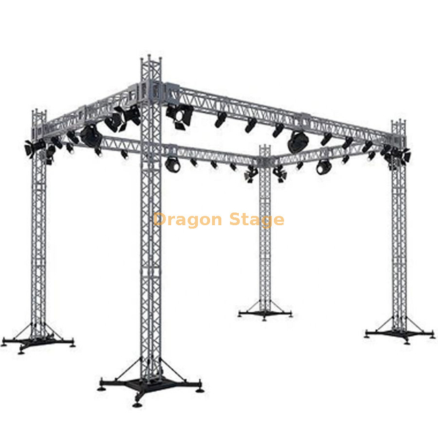 Sistema de armazón de iluminación de aluminio de 8x6x7m (armazón de soporte de suelo con espiga de 290 mm para eventos y conciertos)