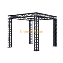 290 mm Estructura de marco de la etapa de espiga negra de aluminio para actividades 3x3x3m