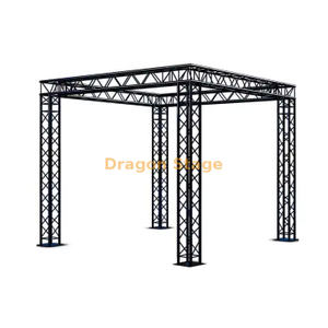 290 mm Estructura de marco de la etapa de espiga negra de aluminio para actividades 3x3x3m