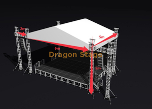 Pequeal concierto al aire libre Sound Roof Truss Etapa de 6x5x5m