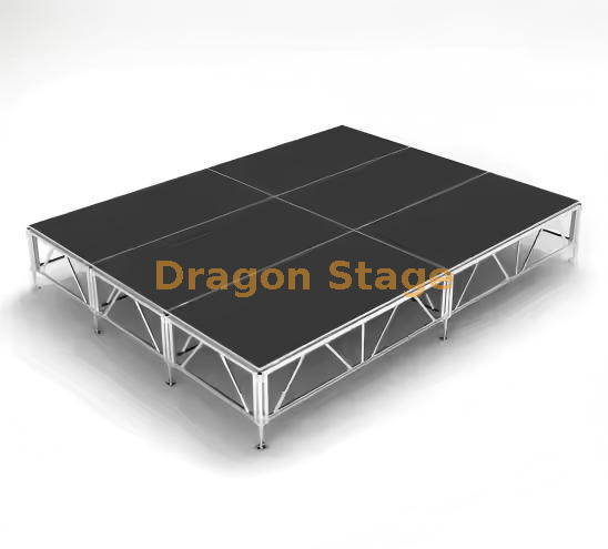 Sistema de escenario de concierto modular profesional de aluminio de 20x18 m - Plataforma de actuación al aire libre resistente de altura ajustable de 1,2 ma 2 m