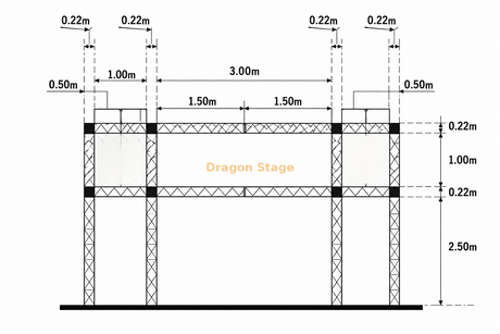 Pórtico de entrada de armadura de espiga de aluminio de 6x1,5x4 m para eventos deportivos y señalización de eventos