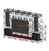 Pantalla LED Ringlock de 12x4x8m y estructura colgante Line Array con 6 vigas de sección superior