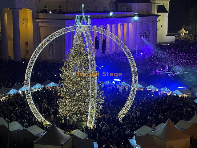 Decoración de la curva de árbol de Navidad de 30 m de altura