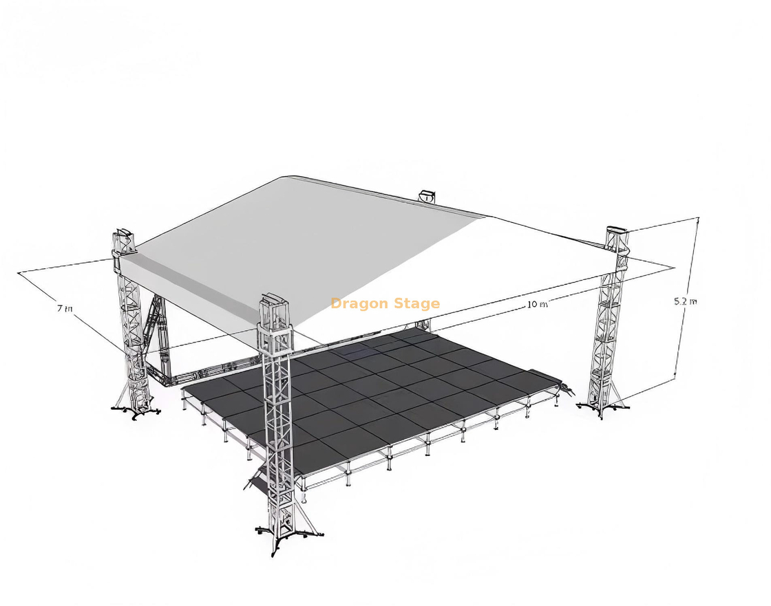 TUV Certified Blot Truss Canopy para etapa/evento/fiesta 10x7x5m