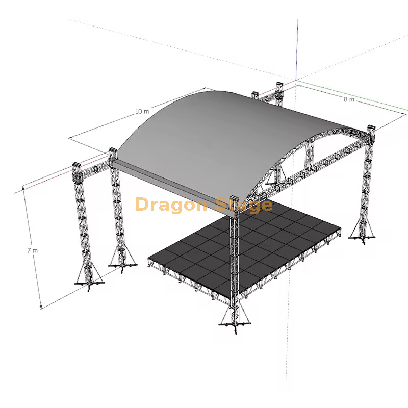 Concert Stage Curve Roof Truss (1)