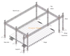 24x16x12m Estructura del marco de armadura de aluminio al aire libre para consertar con 2 m de armadura de matriz de línea