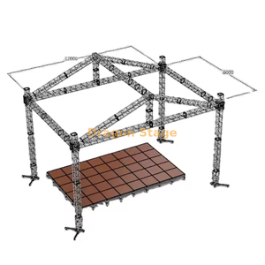 Evento portátil de aluminio Party Show DJ Concert Sappapsible Stage con armadura de techo 12x8x6m