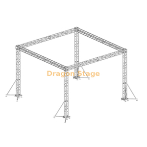 Kits de truss modulares portátiles para ensamblaje rápido Etapa de aluminio 4x4x3m