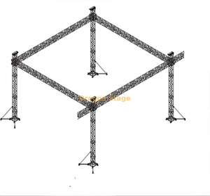 El concierto Line Array Flat Roof Trusses Stage los 40x30x20ft